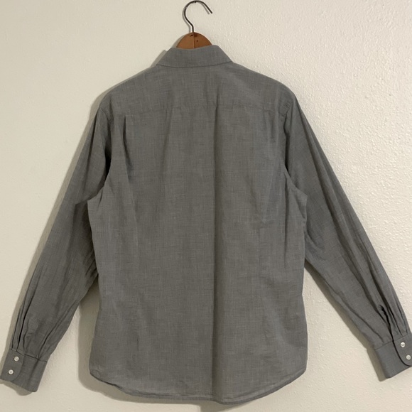 Vince - Long Sleeve Button Up - Heather Grey - 100% Cotton - Size Large - Picture 3 of 5